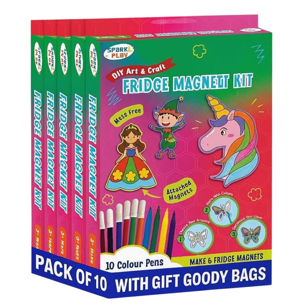 SparkLPlay Coloring Kit. Art & Craft for Kids. 6 DIY Activities. Age 3+ (Pack of 10. Each Pack )