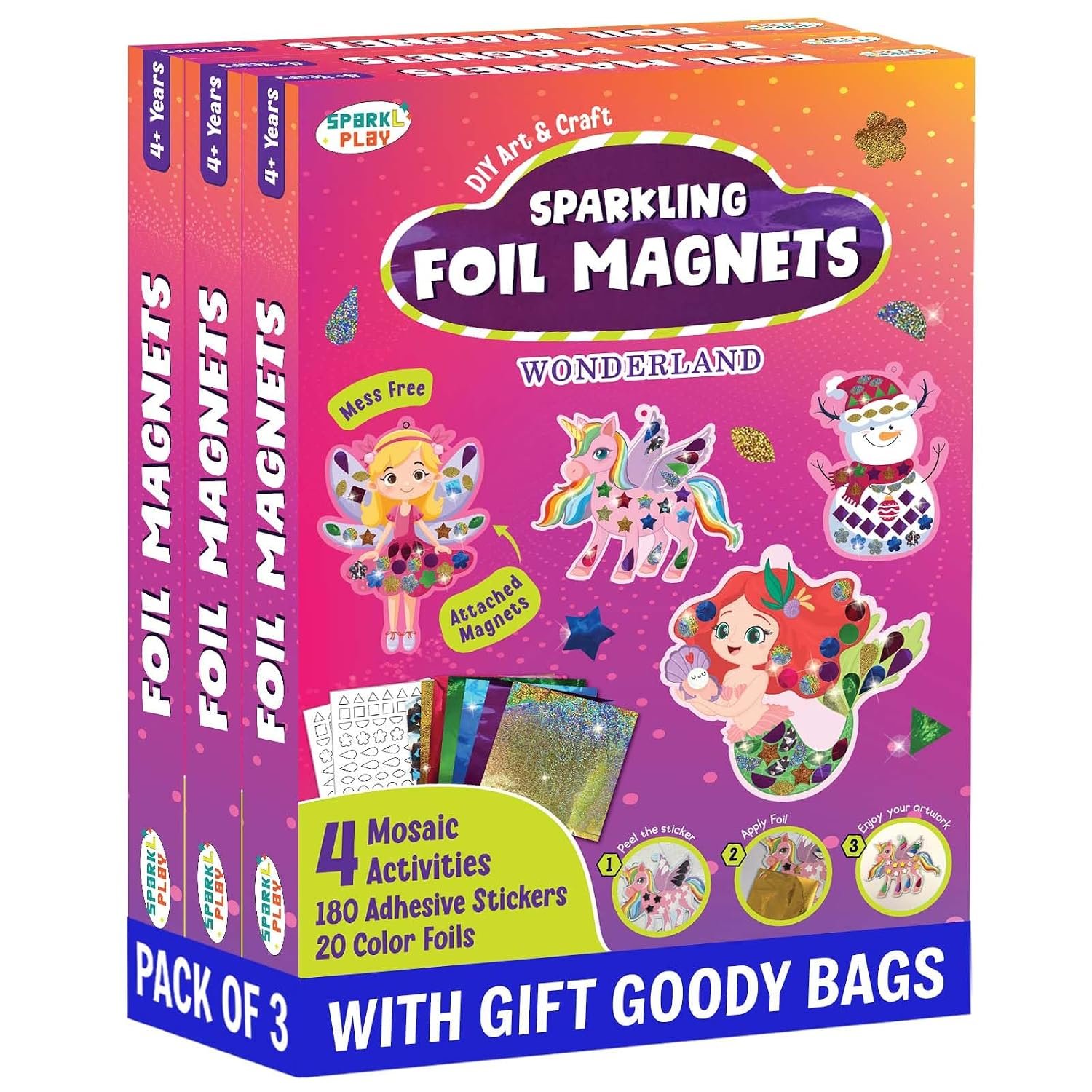 SparkLPlay Wonderland Fridge Magnets (Pack of 3)