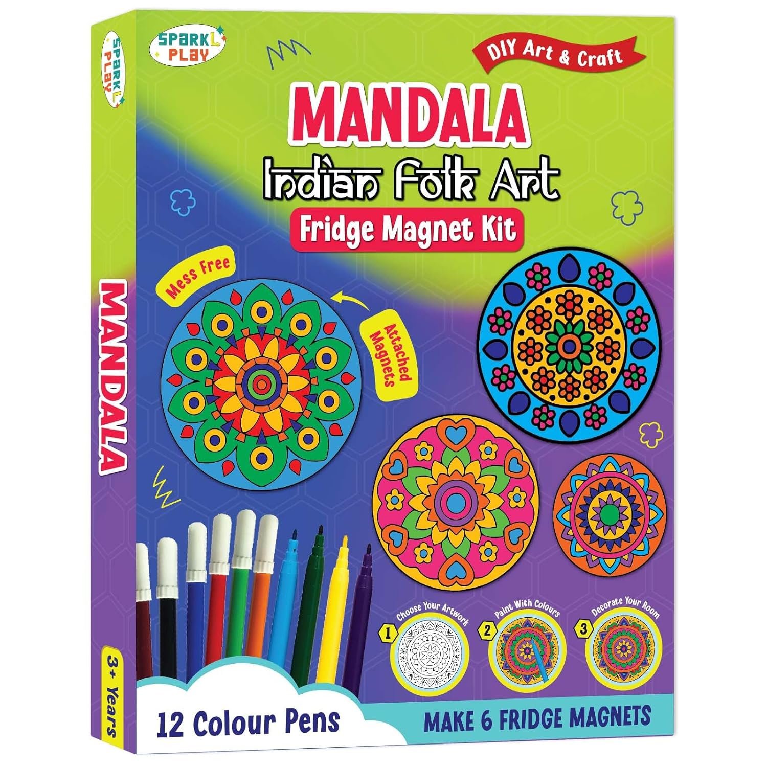 SparkLPlay Mandala Art Kit for Kids